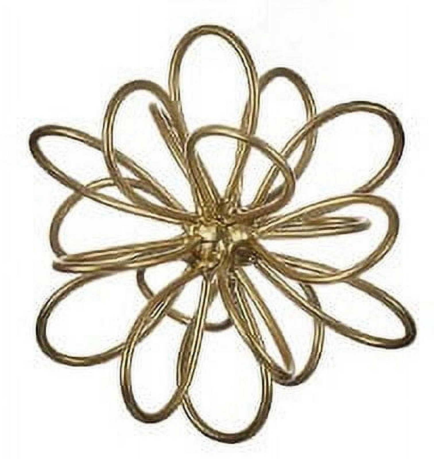 (4 pack) 6in x 6in Contemporary Metal Floral Tabletop Orb, Gold