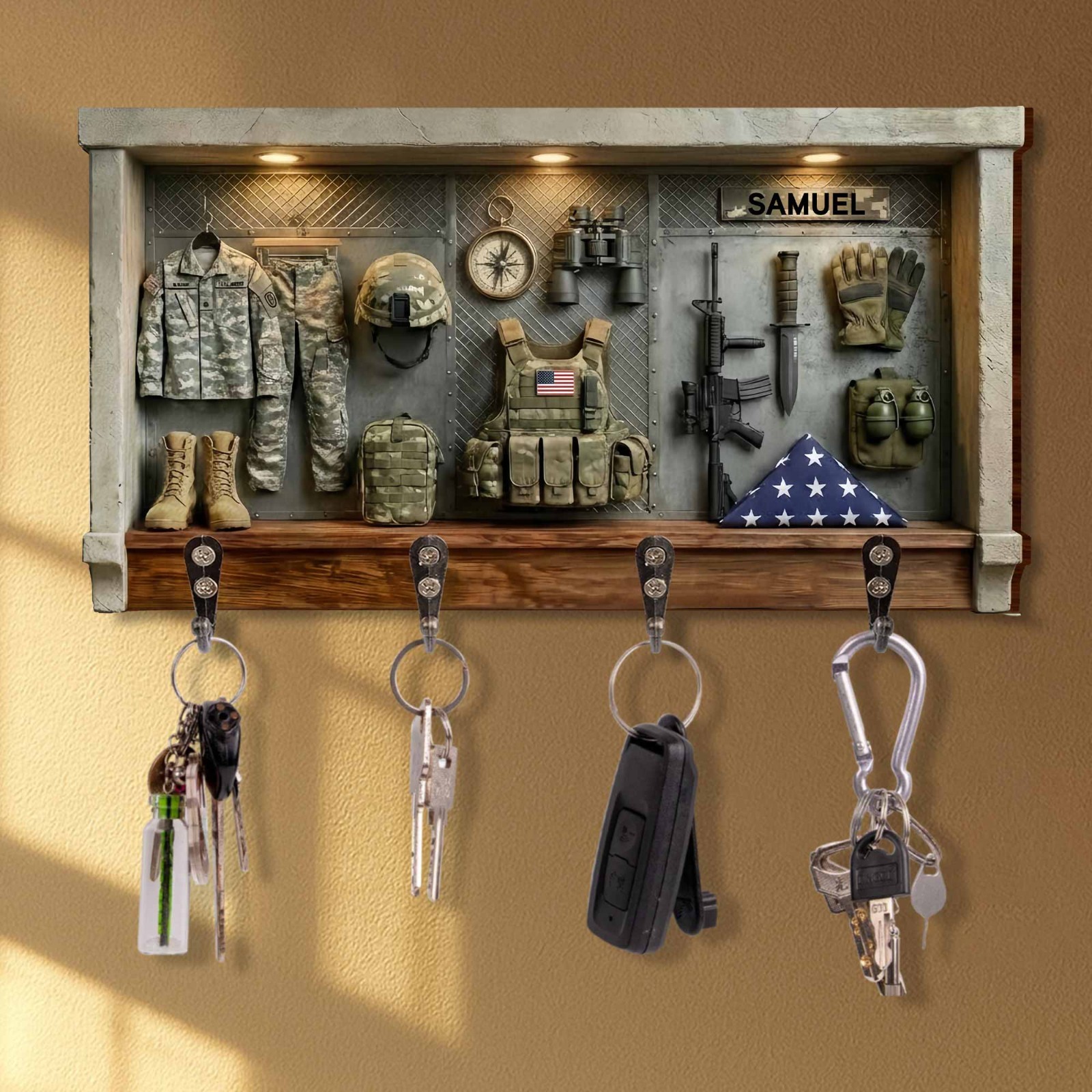 A Hero’s Journey Military Uniform And Tactical Gear Personalized Key Holder