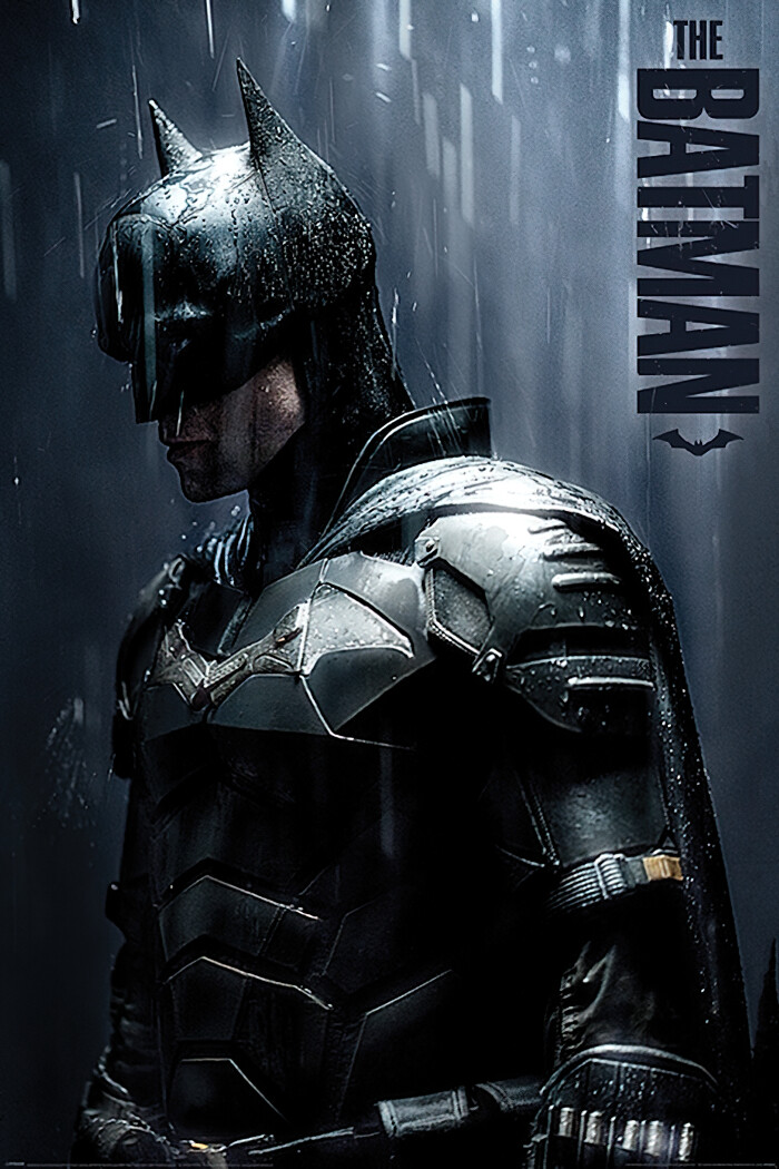 The Batman – Movie Poster (Profile Blue – Rainfall) (Size: 24″ x 36″)