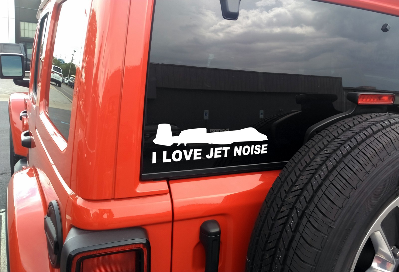 I Love Jet Noise Vinyl Sticker Decal Military Fighter Jet Silhouette A-10 Style