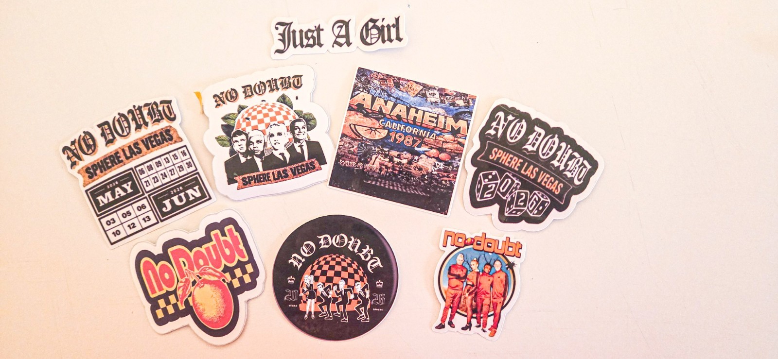 No Doubt Las Vegas SPHERE (8) STICKERS