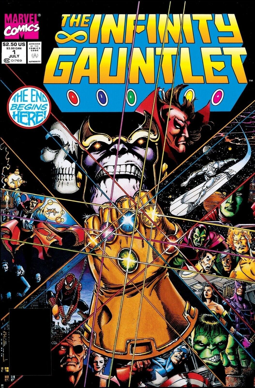THE INFINITY GAUNTLET #1 COMIC BOOK COVER Poster print 11″x17″ home decor