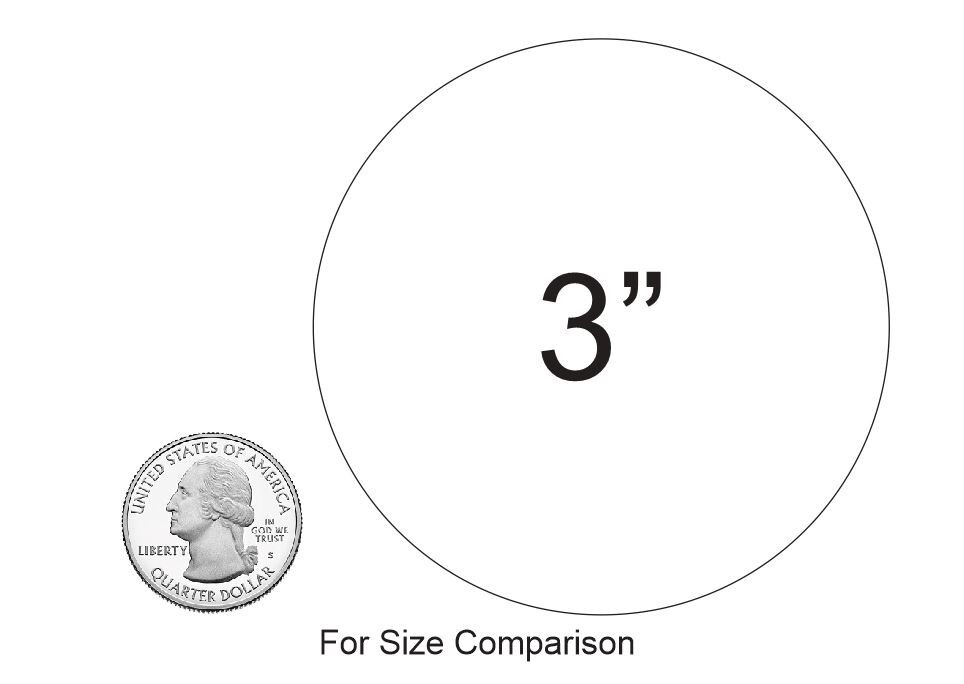 3″ Clear Round Tamper Seal Label Dots Stickers Package Seals 3 Inch Dot