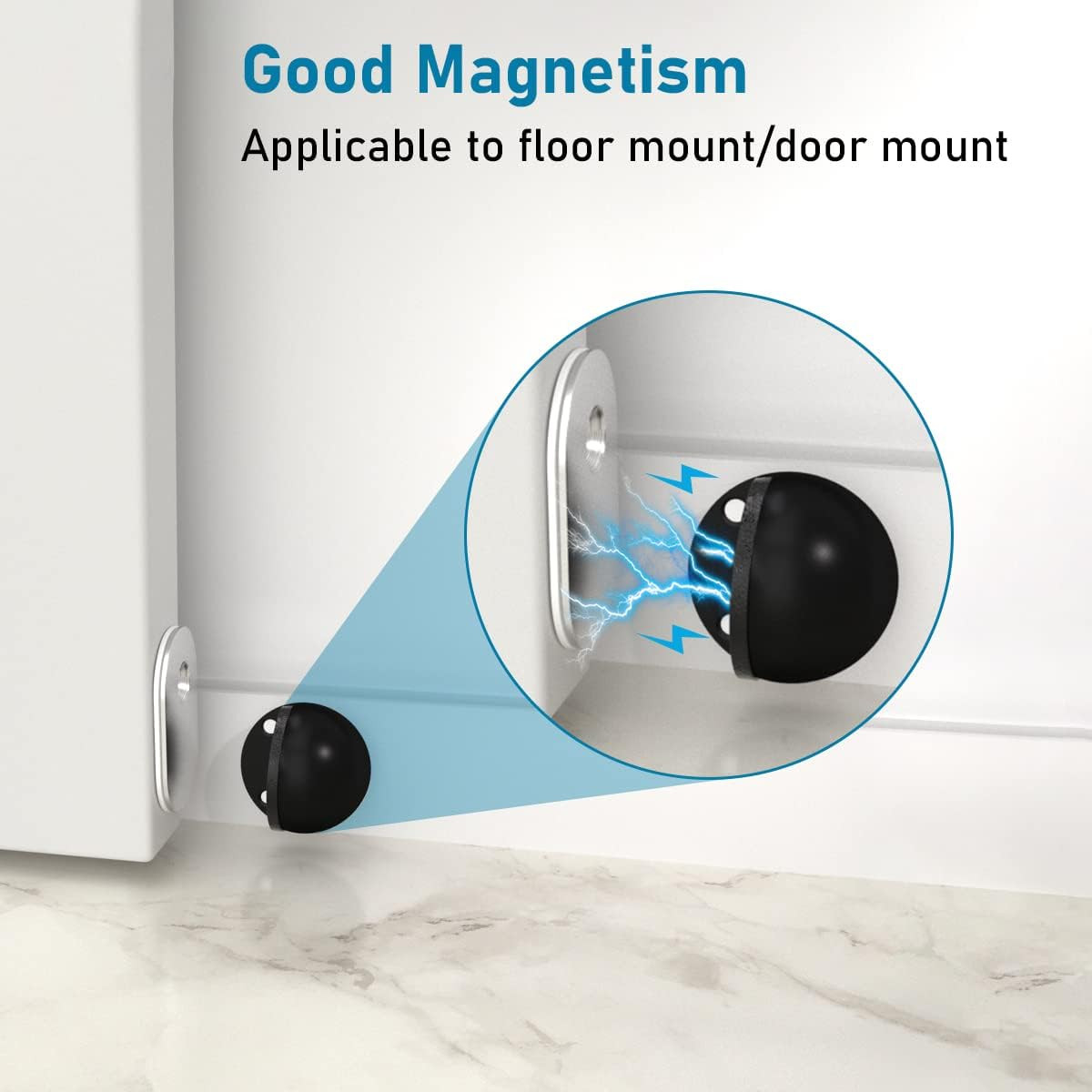 , Adhesive Door Stops Floor Mounted, No Drill Magnet Door Stop Wall Protector Do