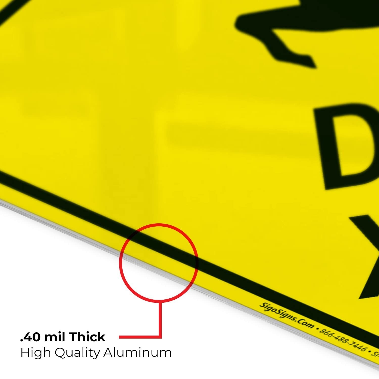Deer Xing Sign 12″x12″ Aluminum Crossing Warning – Rustproof & Fade-Resistant