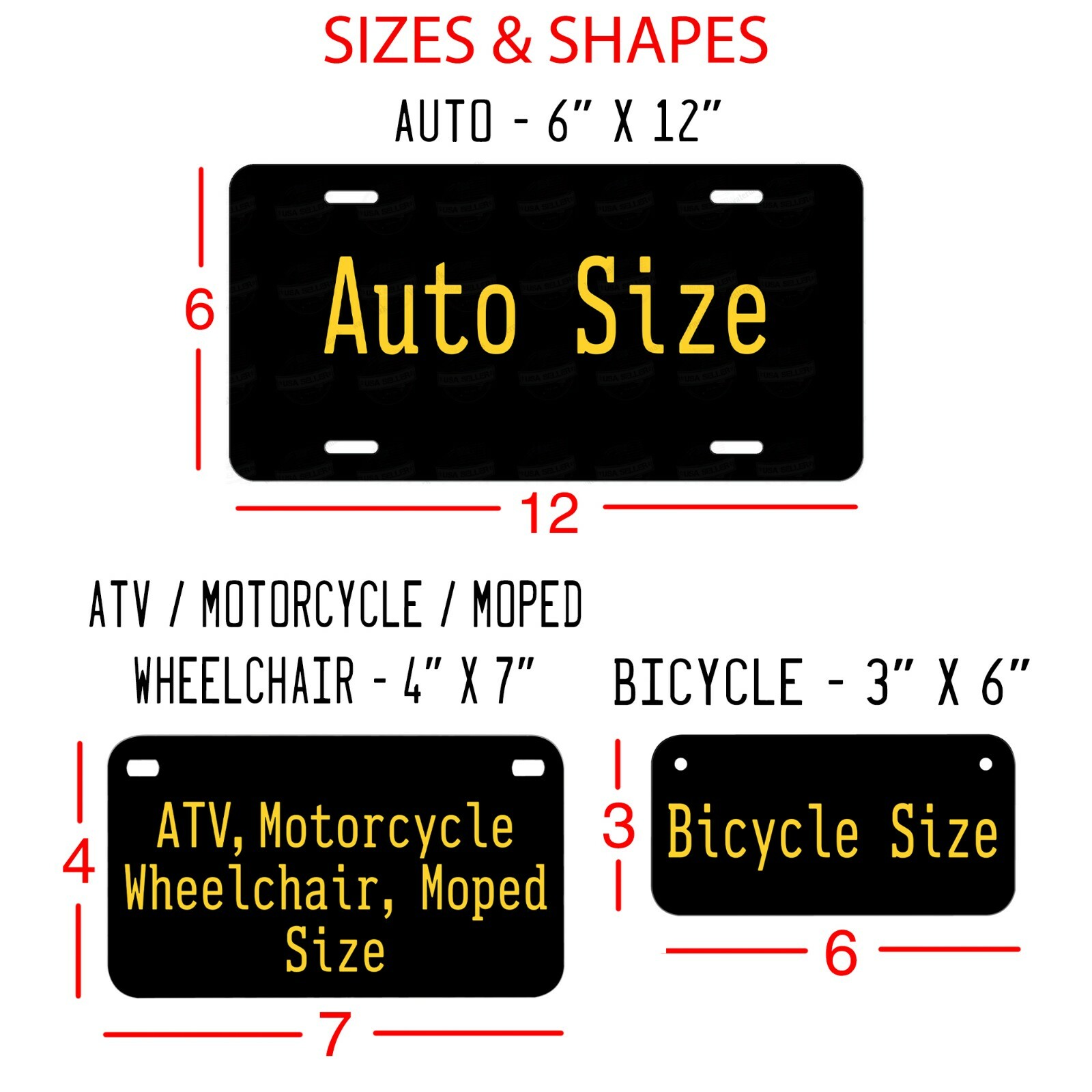 Customized License Plate Tag Personalized for Any State Auto Car Motorcycle ATV