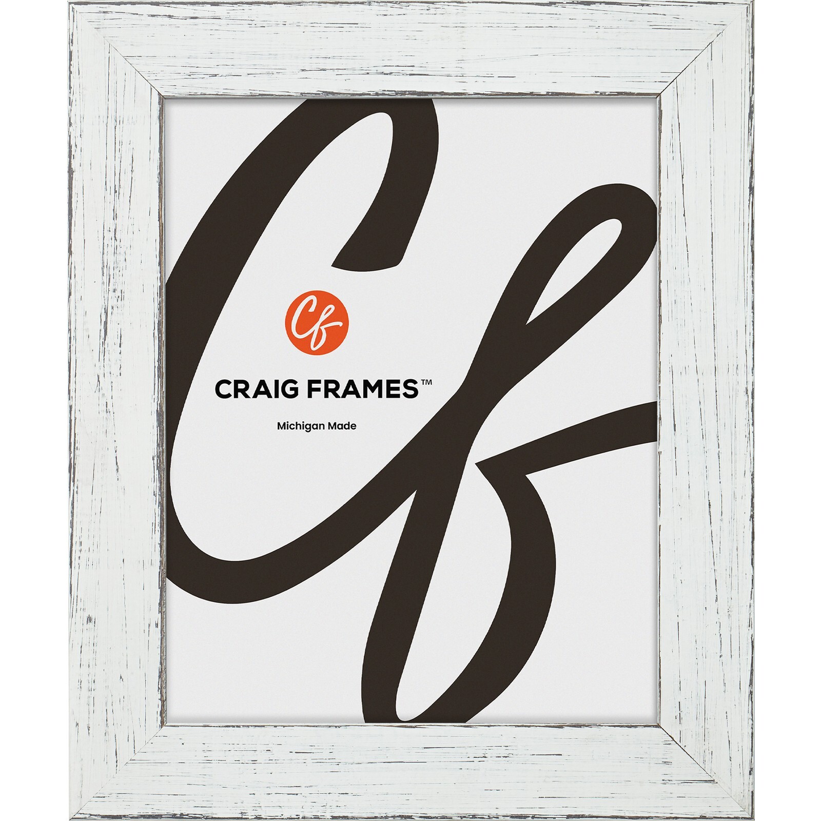 Jasper, 1.5″ Rustic Country White Picture Frame, Common Sizes 4×5-24×36, 2-Pack