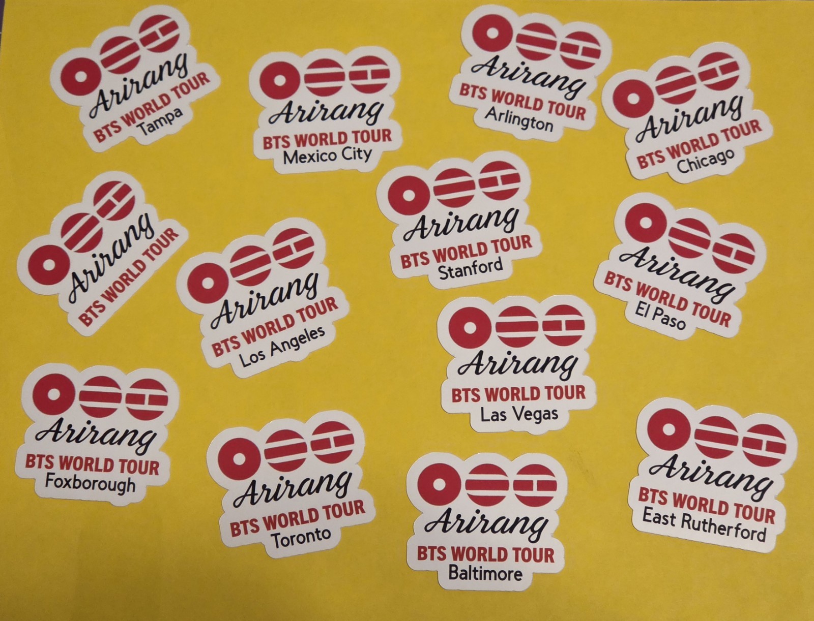 BTS ARIRANG STICKERS 2in