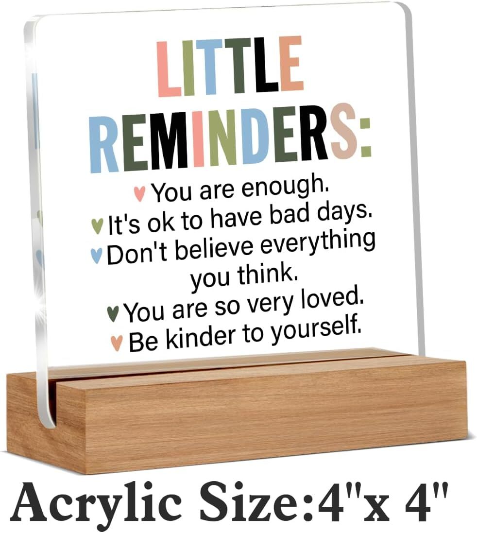 Inspirational Motivational Gifts Little Reminders You are Enough Clear Z-1