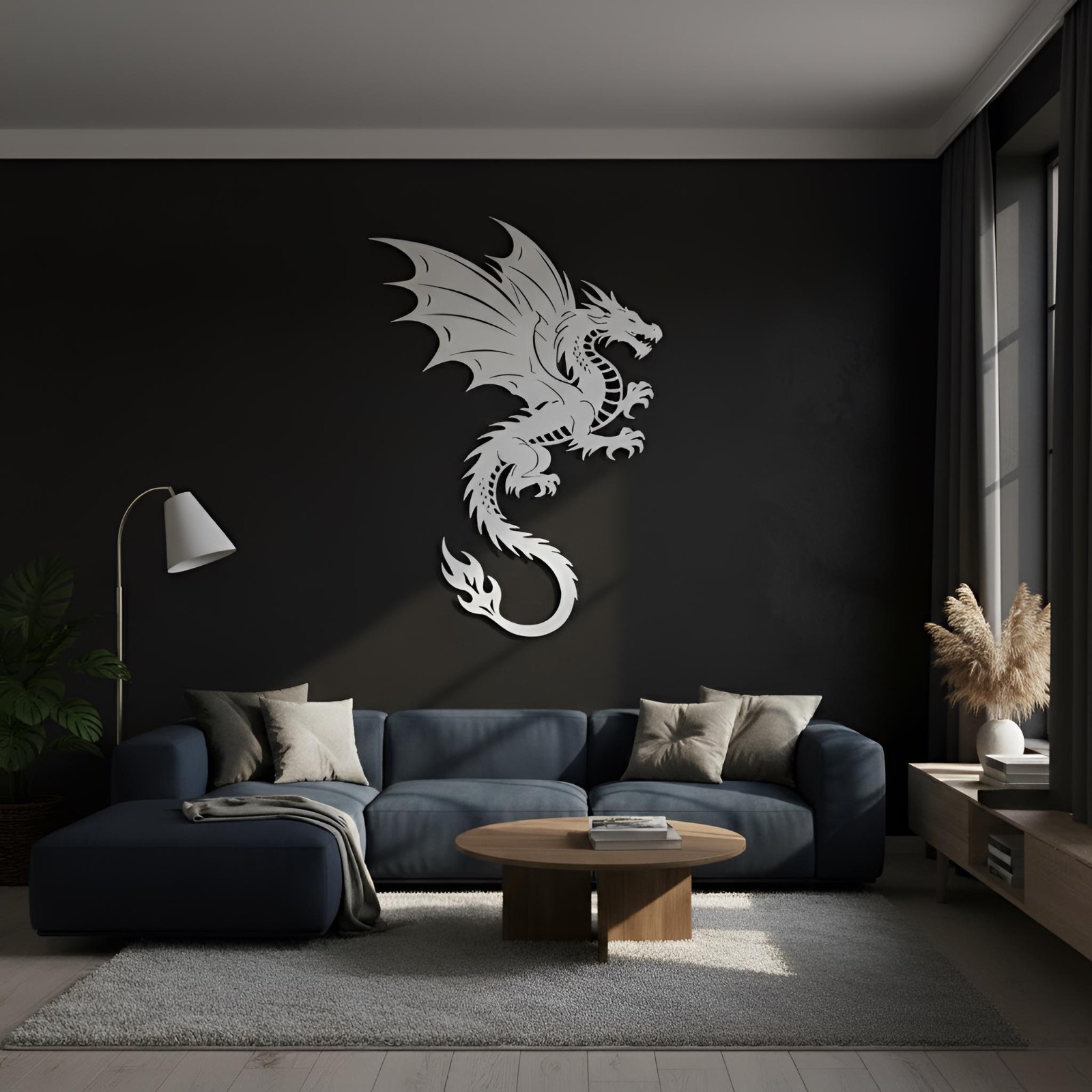 Dragon Metal Wall Art Dragon Decor Fantasy Dragon Rustic Home Decor