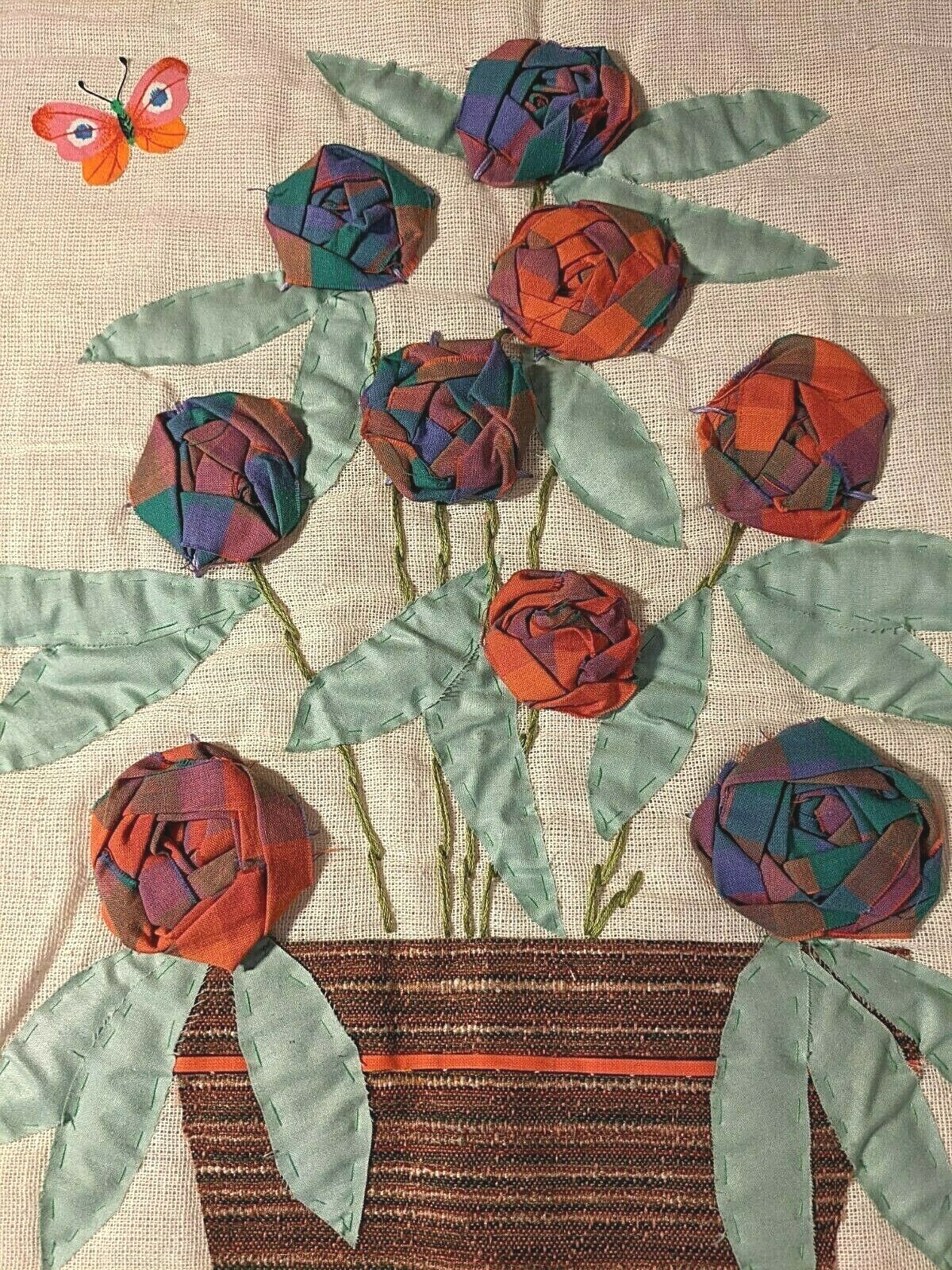 Padded 3D Applique Cotton Unisex Baby Blanket NEW Handmade Unique 28′ x 22′