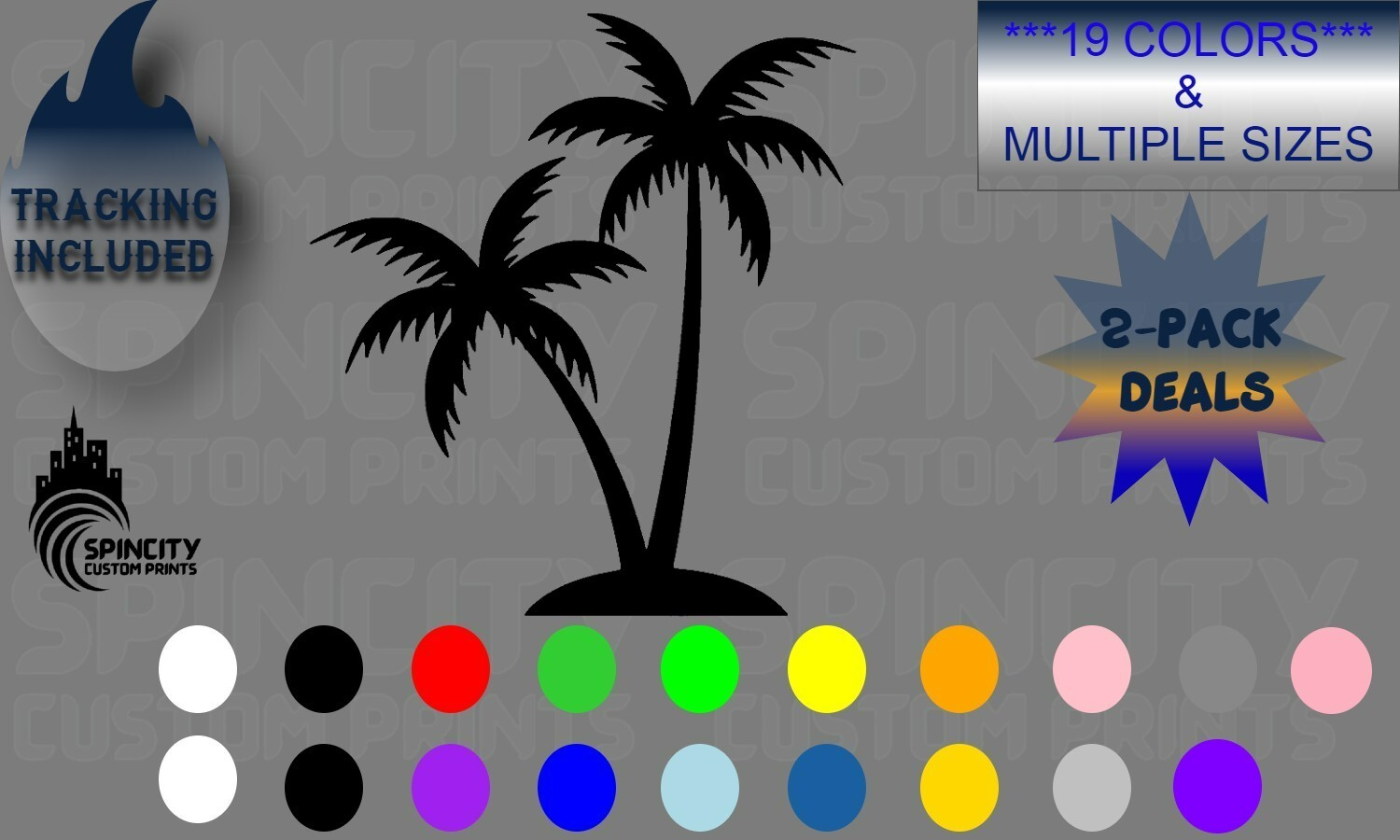 Palm Tree Home Décor Car Window Vinyl Decal Sticker Tropical Beach
