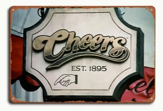 Cheers Bar Sign Metal Sign Aluminum Weatherproof Sign p1224