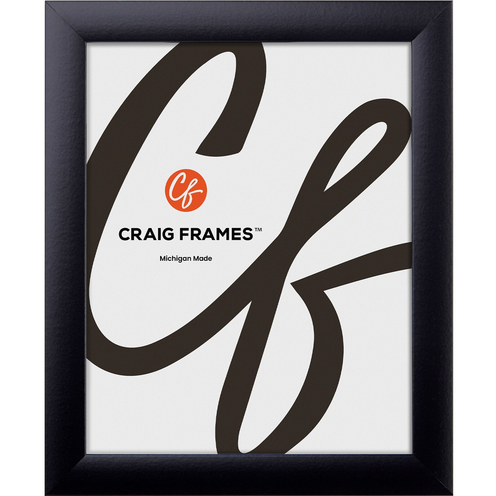 Craig Frames 1″ Wide Modern Satin Black Picture Frames, Uncommon Sizes 4×9-17×33