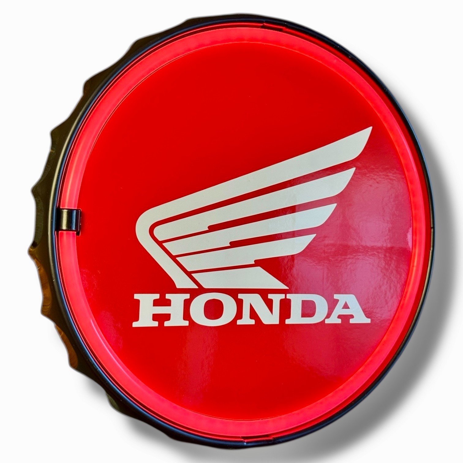 Honda Wing 12″ LED Neon Light Up Sign Man Cave Garage Decor Battery/USB Power