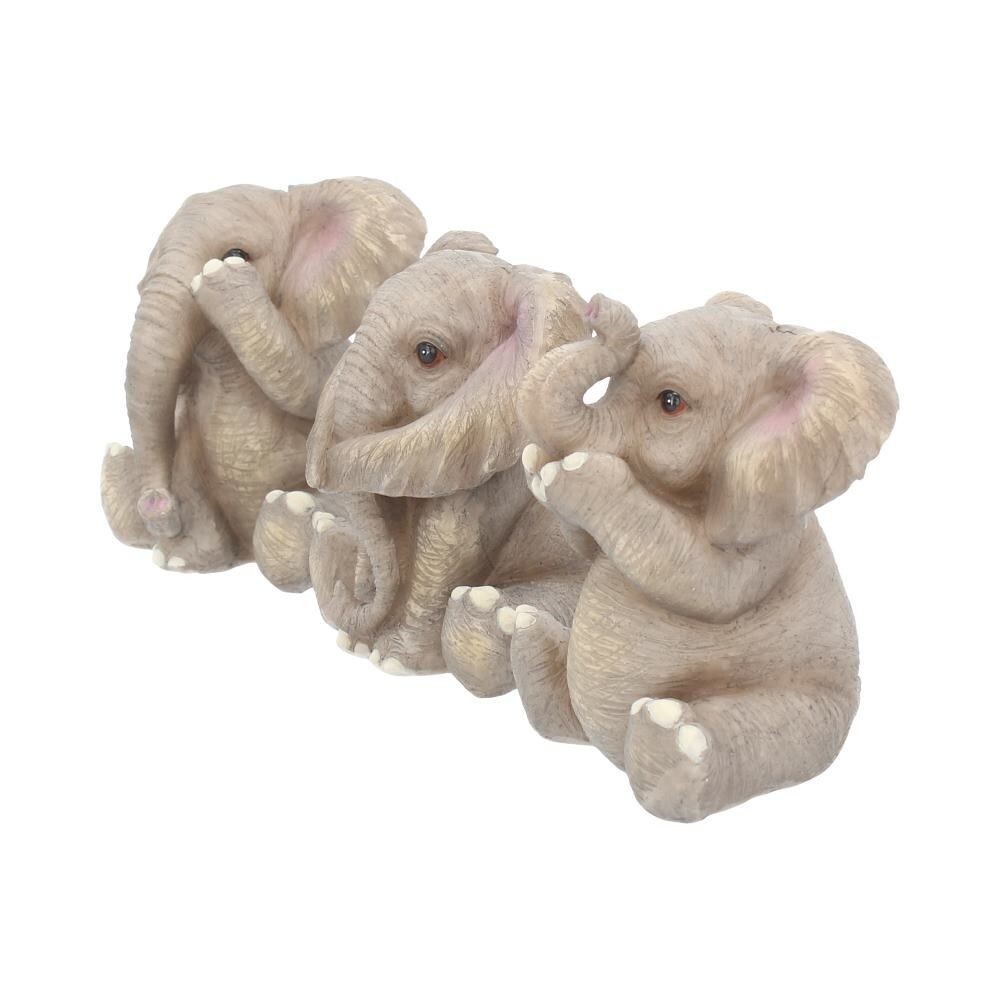 Nemesis Now Three Baby Elephants Resin Figurine 8cm Grey