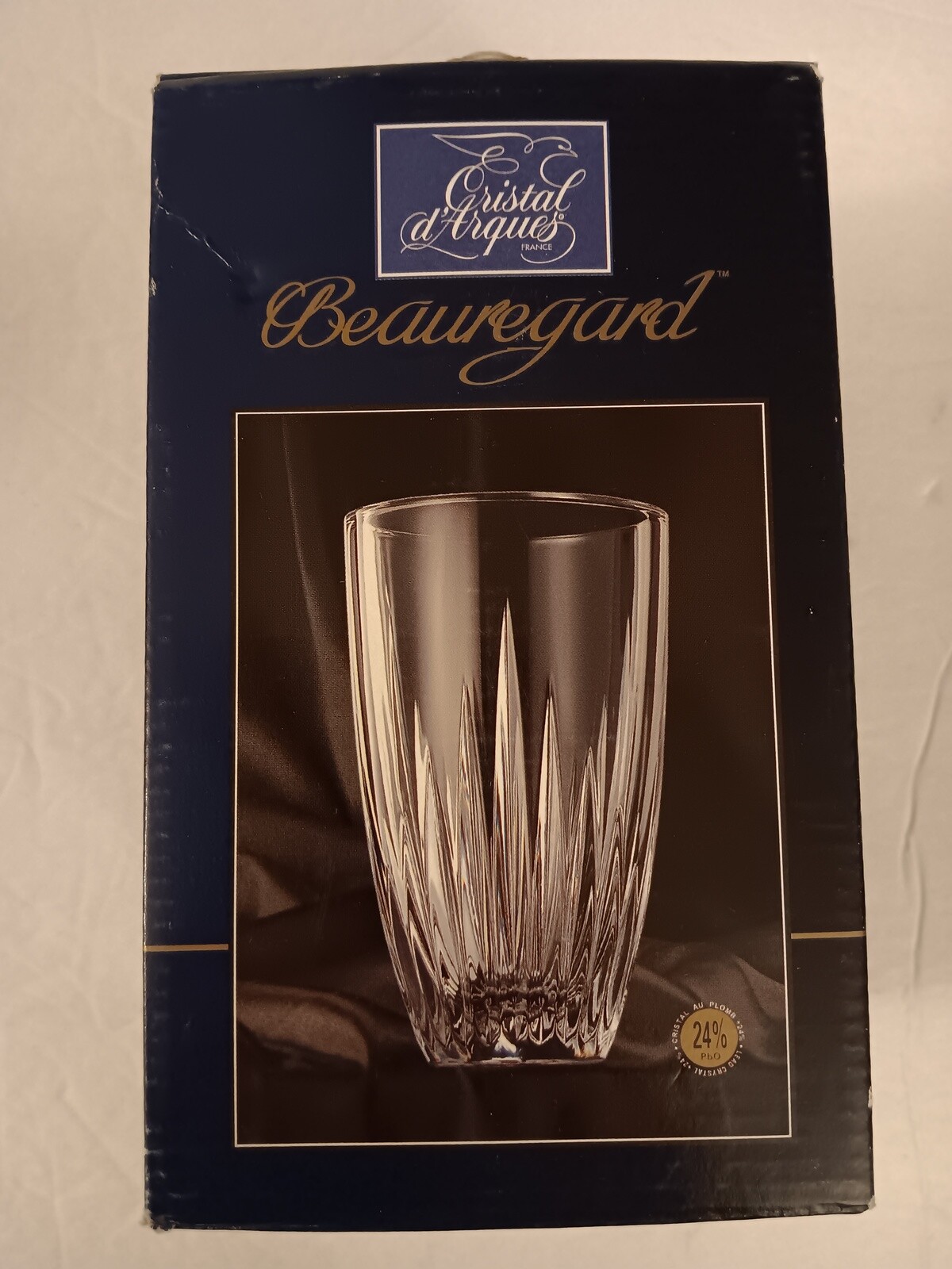 Cristal d’Arques Beauregard 24% Lead Crystal Vase 17 Cm / 6.5 In. Tall New