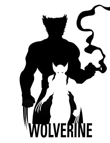 Marvel X-Men Wolverine Logan v2 Black, 12×8 decal sticker