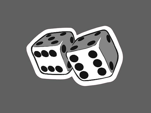 Dice Sticker Rolling Games Waterproof – Buy Any 4 For $1.75 Each Storewide!