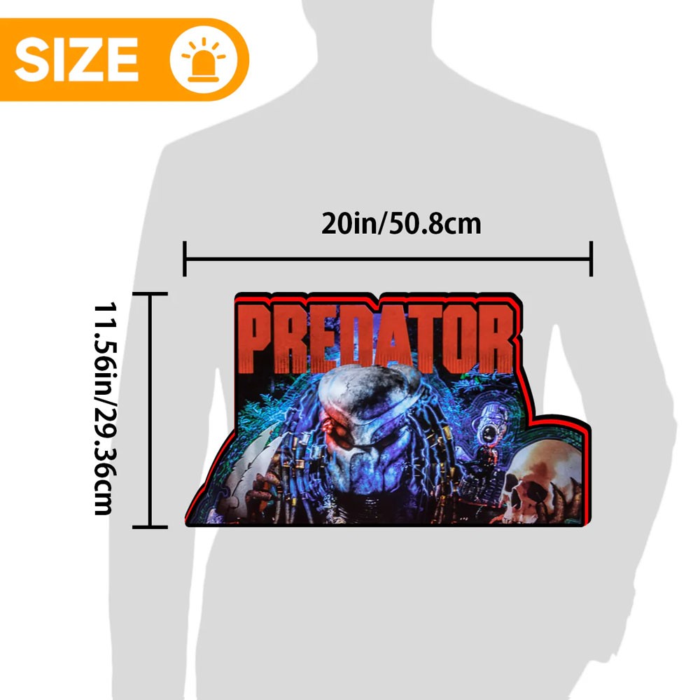 Predator 2025 Pinball Topper 3D Printed Led Lightbox Arcade Decor