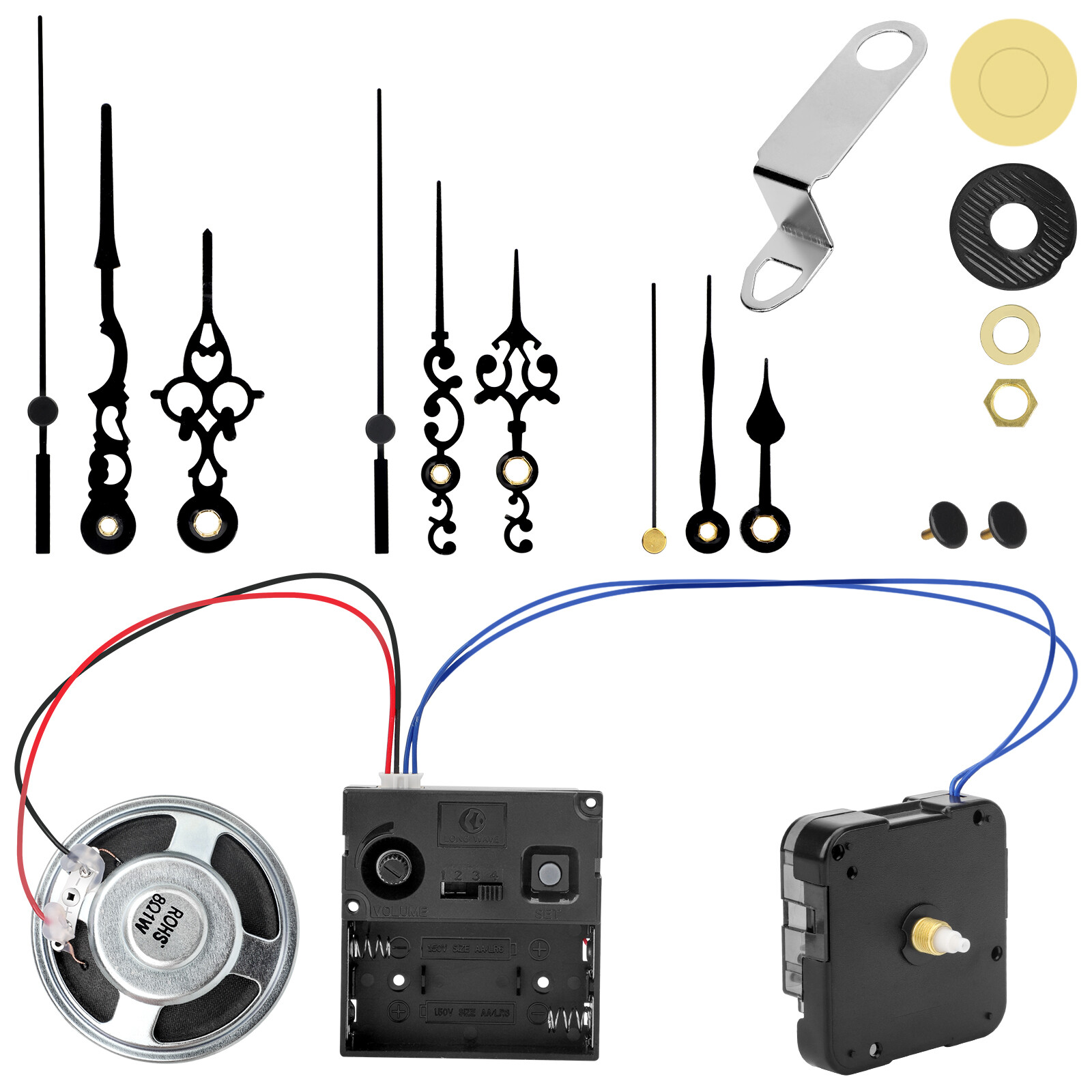 Clock Parts Movement Quartz Mechanism Wall DIY Replacement Repair Tool Hands Kit
