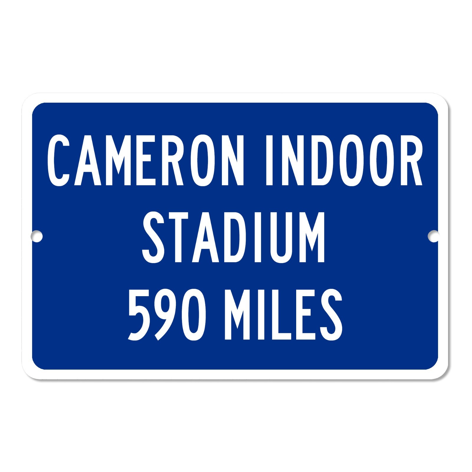 Cameron Indoor Stadium Custom Distance Mileage Sign Duke Blue Devils Basketball