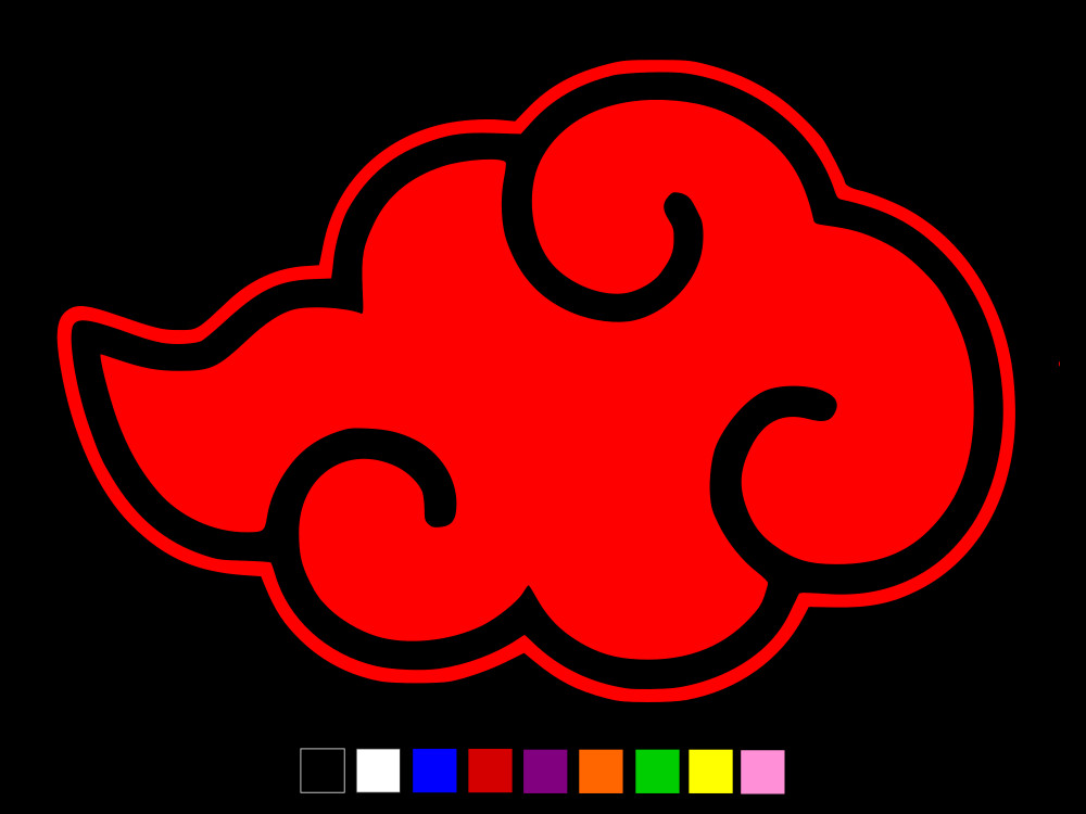 Naruto Akatsuki Red Cloud Vinyl Laptop Decal Car Wall Sticker CHOOSE SIZE COLOR