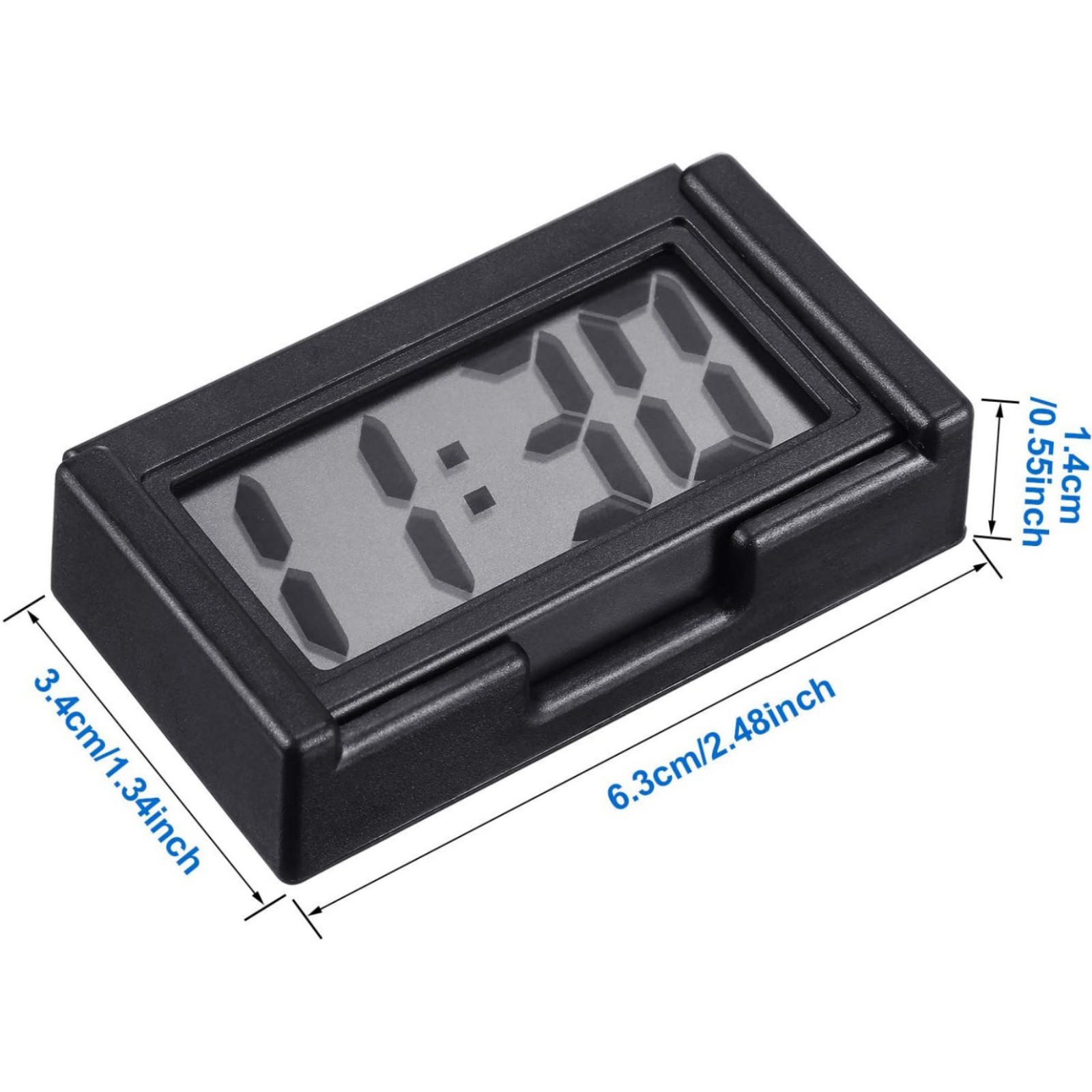 New 3 Pack Mini Digital Clock Small Adhesive Stick On Easy To Read Large Numbers