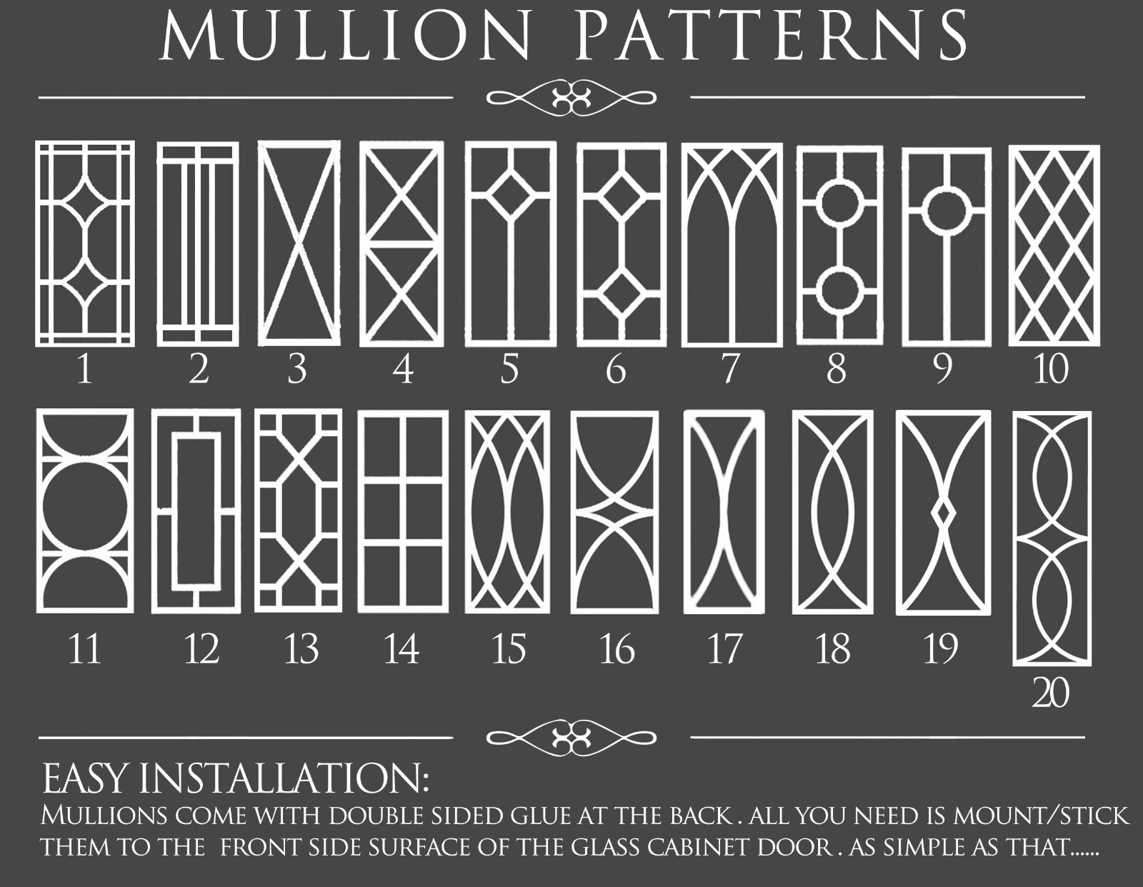 Custom Size Mullion for your EXISTING Glass door | Mullion Insert
