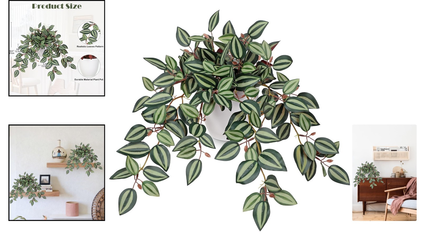 Stunning 18.5” Faux Plant with Cascading Vines – Ideal Gift for All Occasions