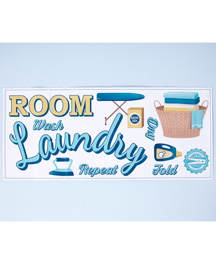 Lively Laundry Room Decor Accents Door Magnet Wall Decals Rug or Window Valance