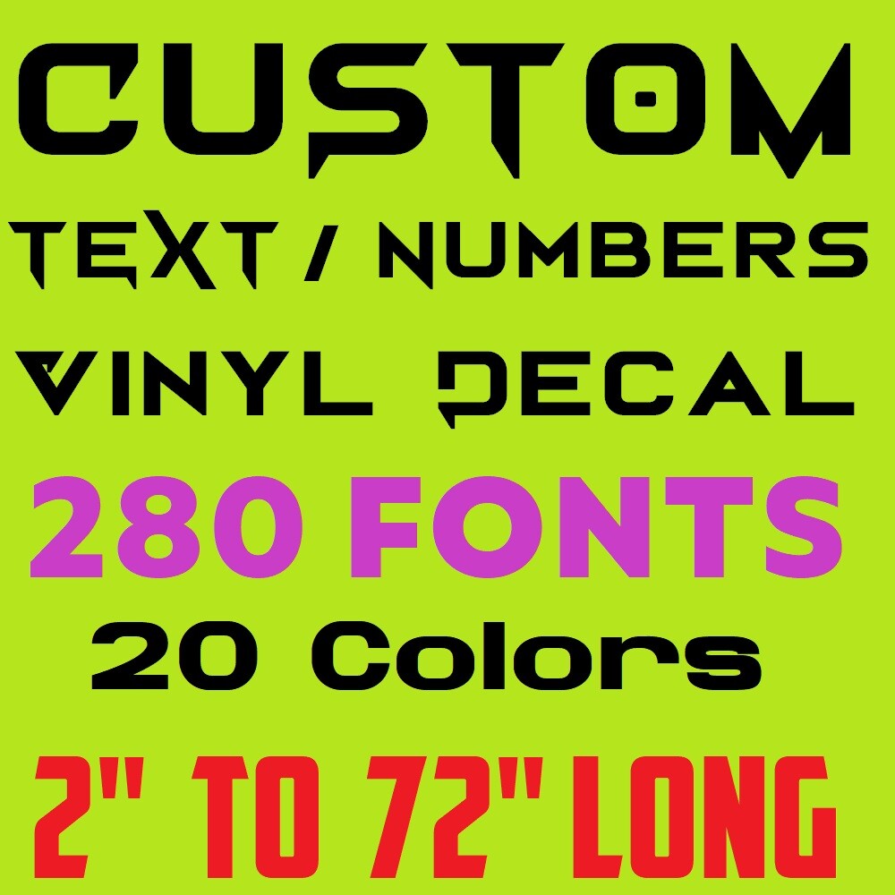 Text Decal Vinyl Lettering Personalized Sticker Business Sign Name CUSTOM MADE(2