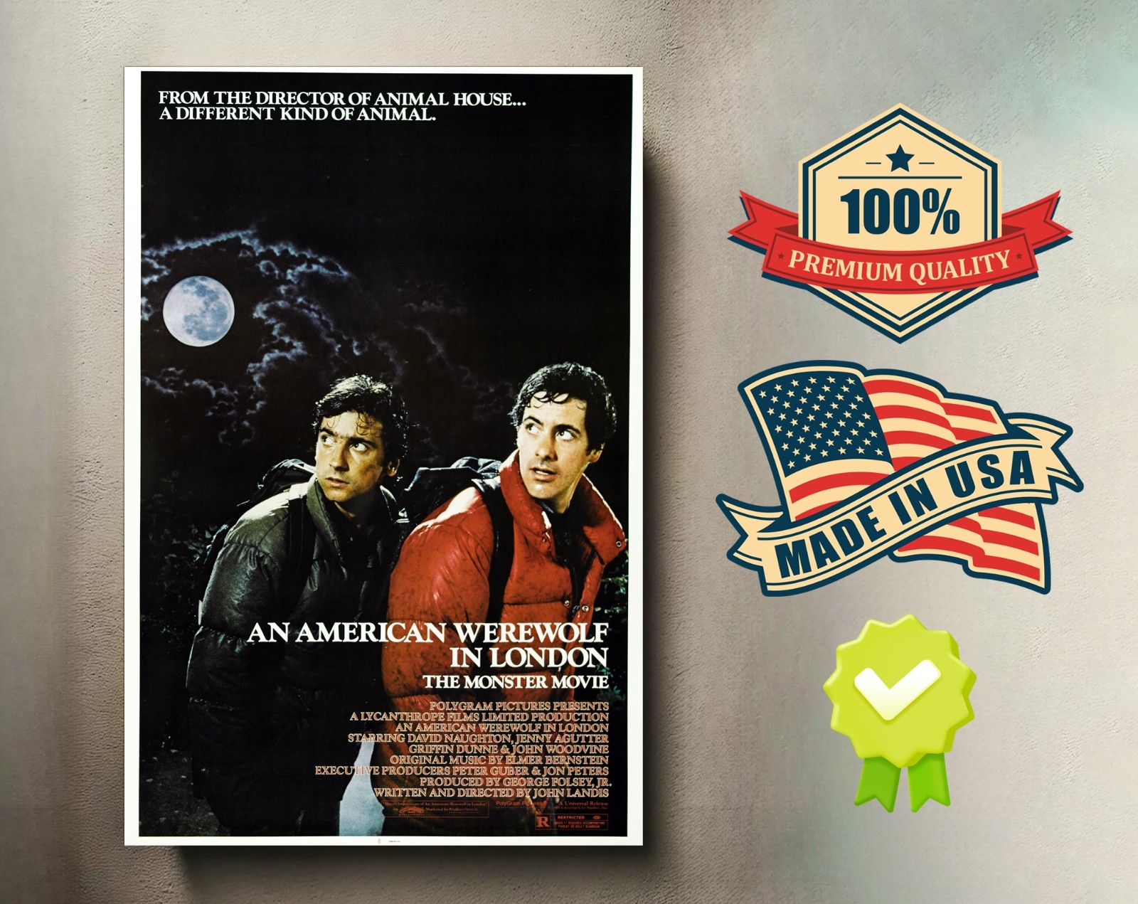 An American Werewolf in London (1981) 8×12 Metal Movie Poster 🔥🍿