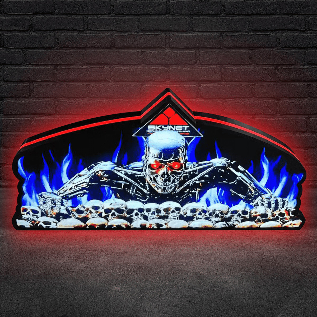 Terminator 2 Judgment Day Pinball Topper LED Lightbox 3D Printed Lightbox