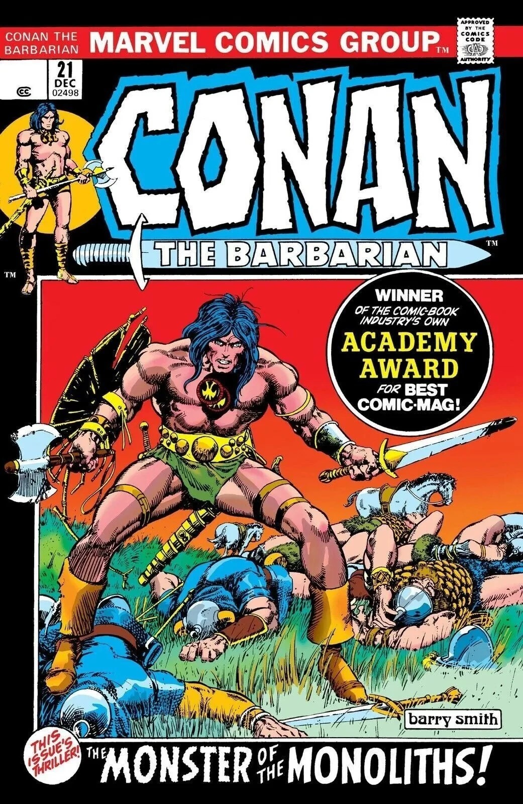 CONAN THE BARBARIAN #21 COMIC BOOK COVER Poster print 11″x17″ inches home decor
