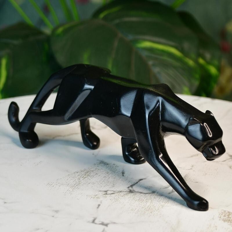 Sowpeace 24cm Premium Resin Black Panther Figurine – Tabletop Decor & Gift