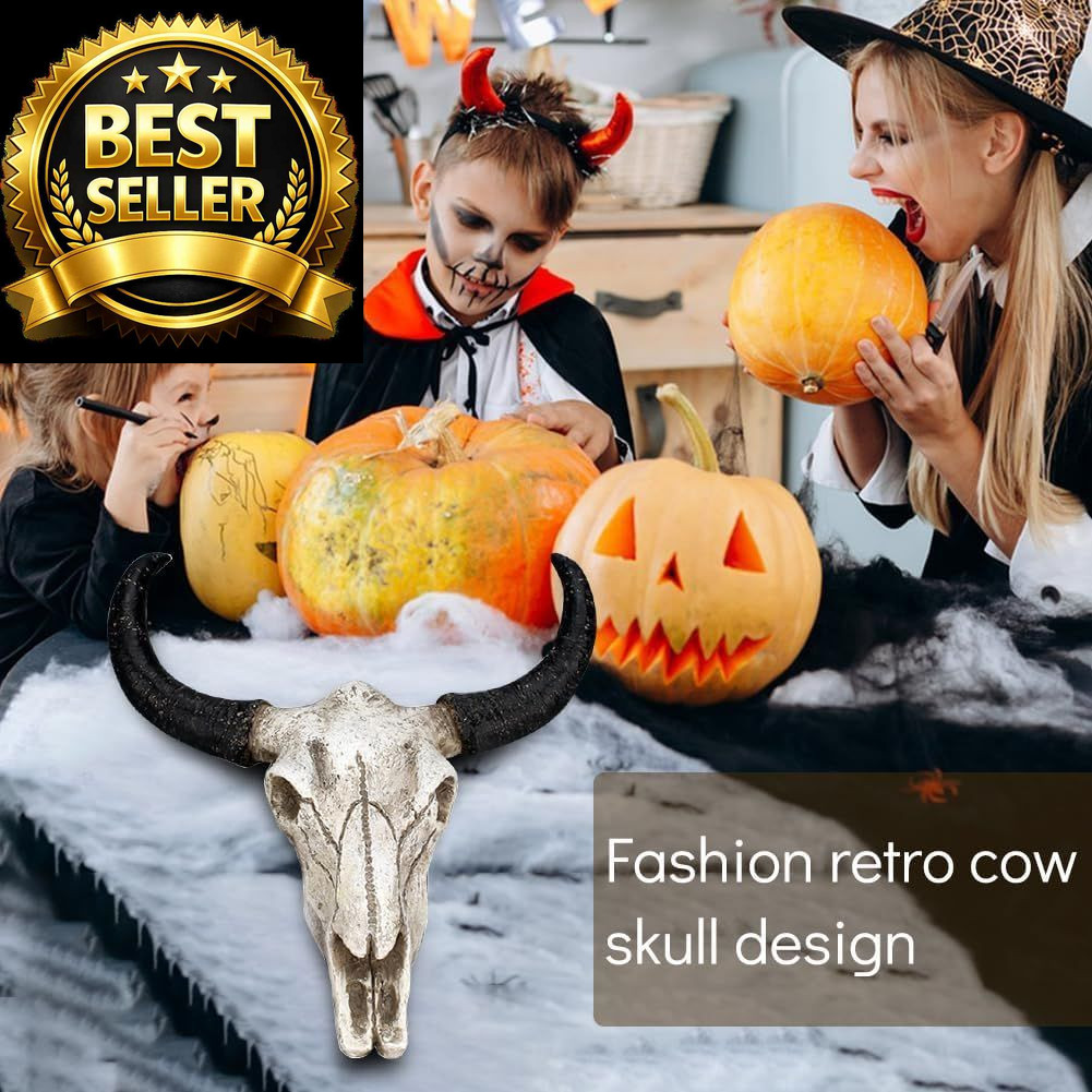 Bull Head Skull Wall Hanging Art Cow free size, As Picture Show