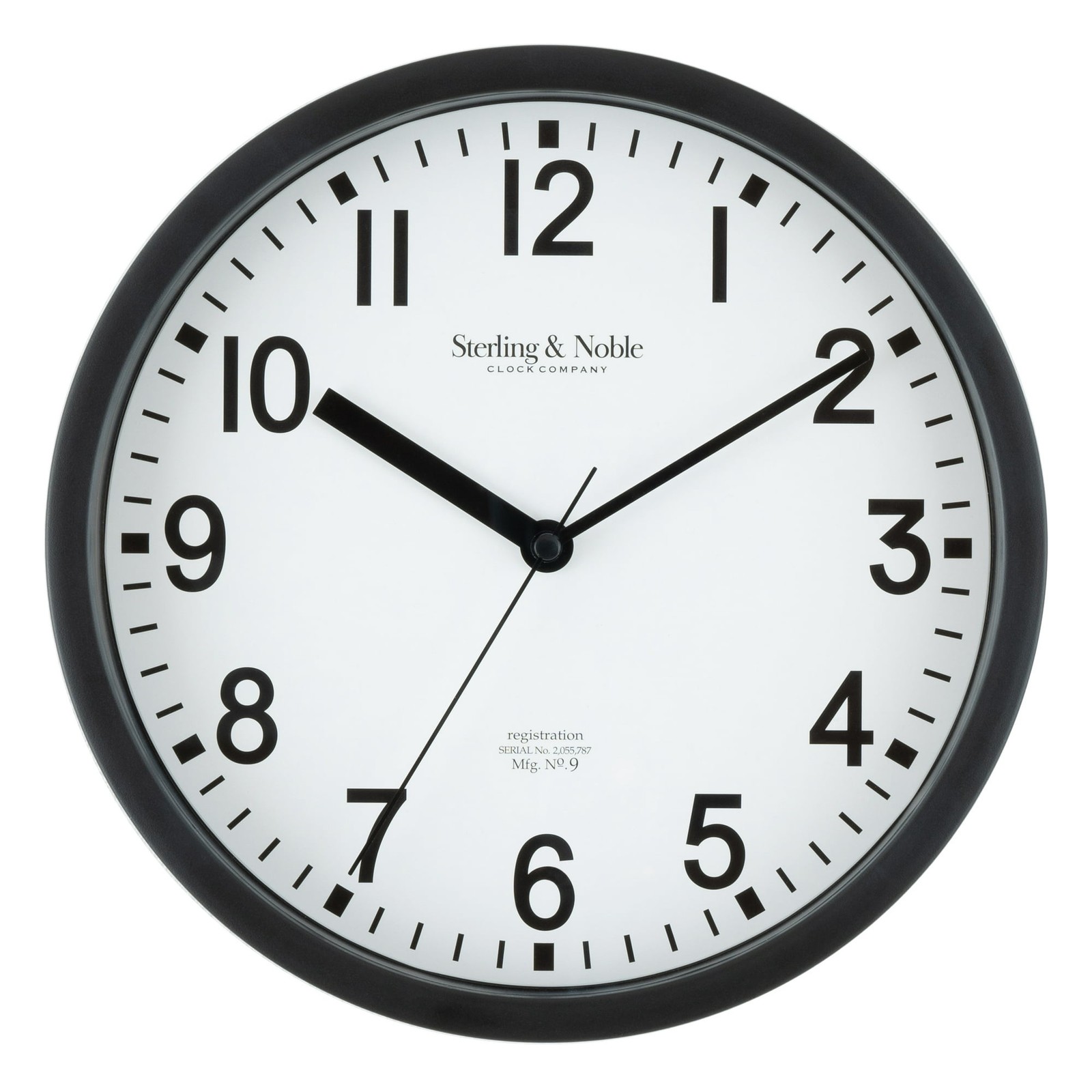 Mainstays Basic Indoor 8.78″ Black Analog Round Modern Wall Clock