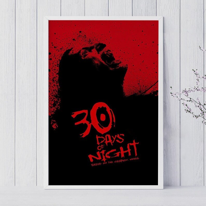 30 Days of Night Movie Poster Vampire Horror Comic Paper Wall Art Print 24×36