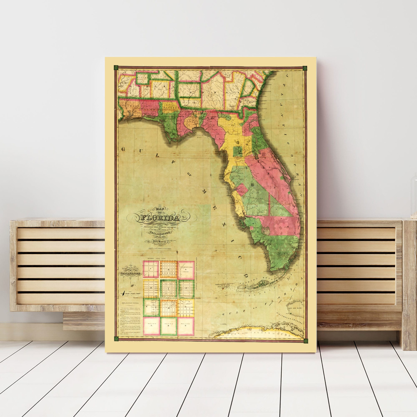 Old Map of Florida 1829 – Vintage Florida Art