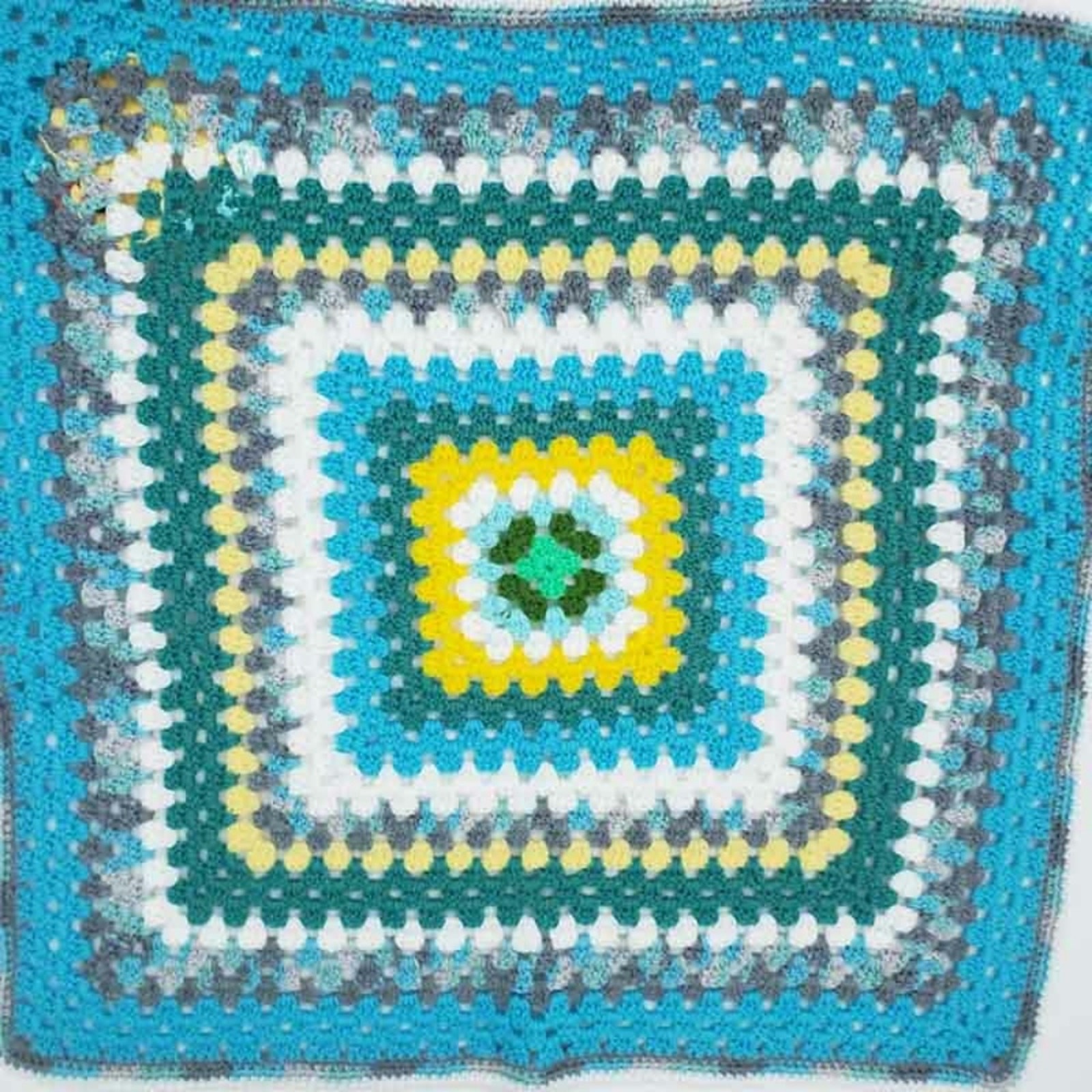 Handmade Crochet Baby Blanket Rubber Duckie Blue 30×32 Boys Girls Unisex