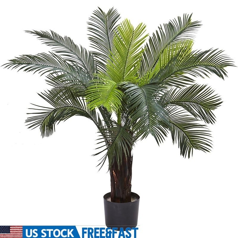 UV Resistant Artificial Cycas Tree Indoor Outdoor Faux Plant Easy Care Decor New