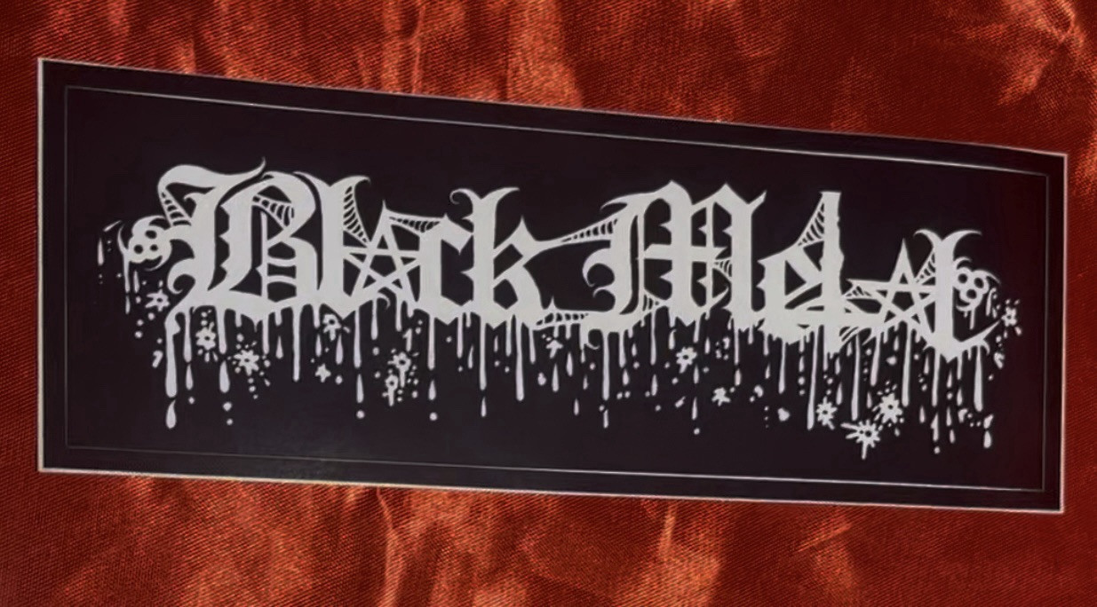 BLACK METAL logo sticker. Mayhem Dissection Tormentor Graveland