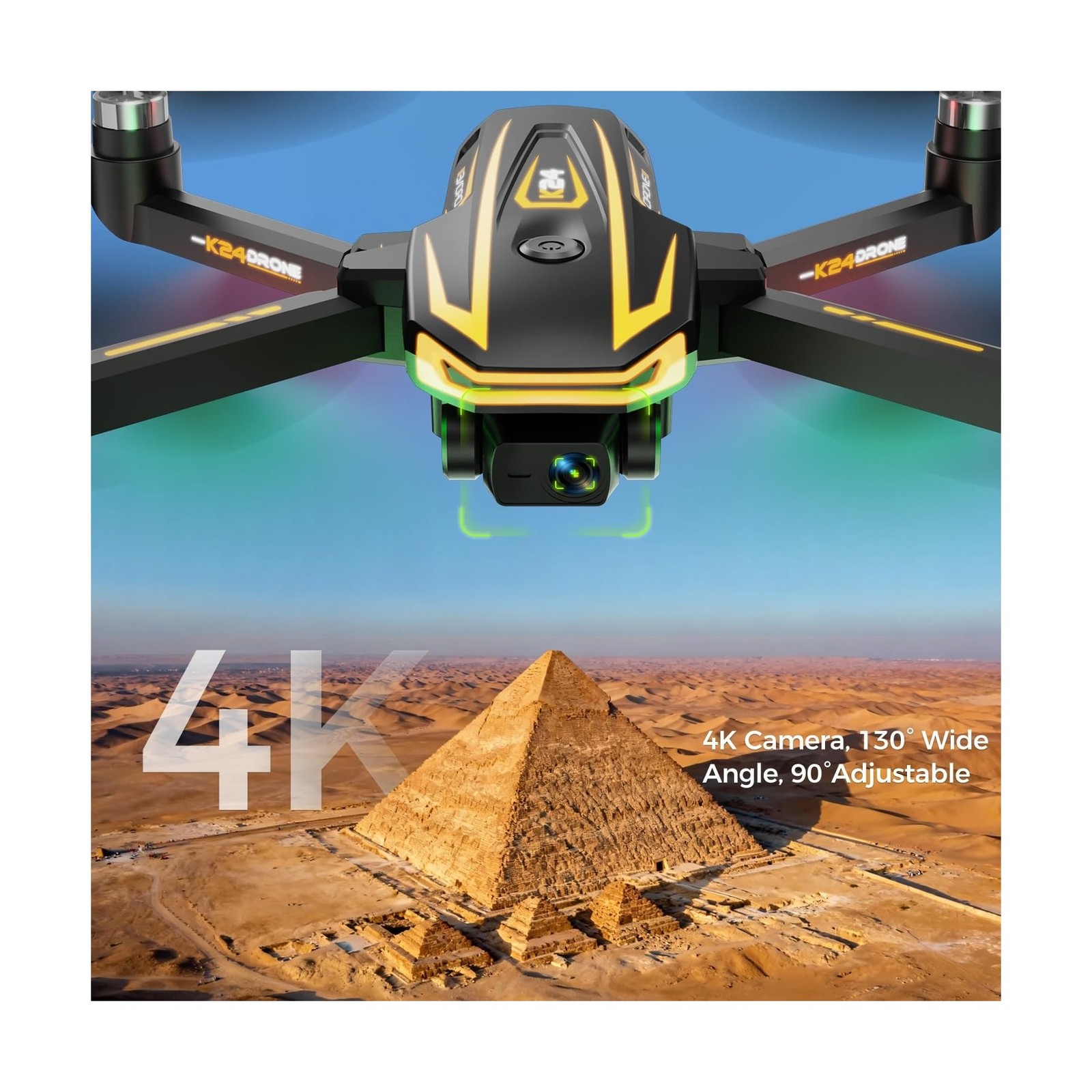 K24 Drones with 4K Camera for Adults and Kids with HD Screen on Controller,Ea…