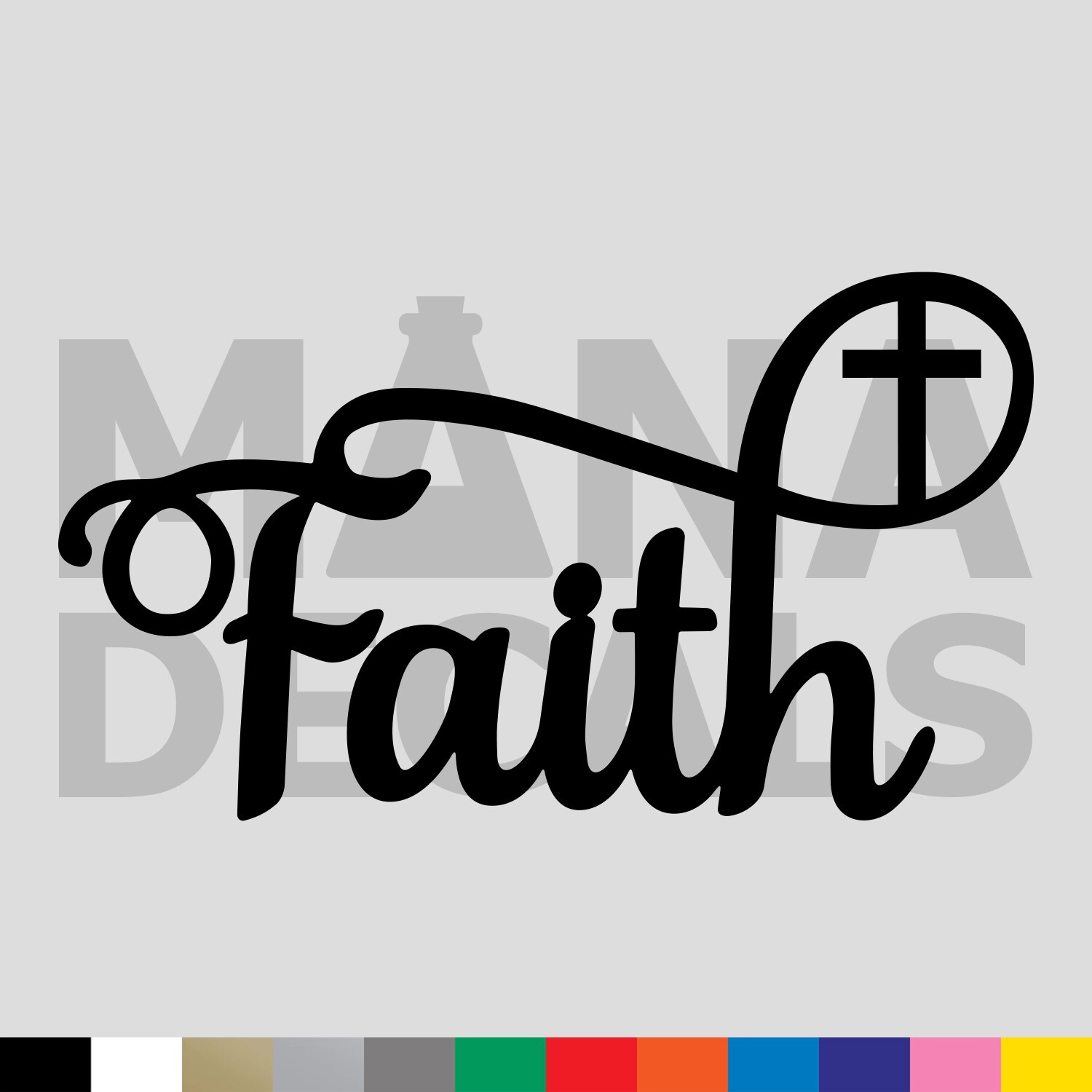 Faith Cross Vinyl Die Cut Decal Sticker – Jesus Christ Christian God Religious