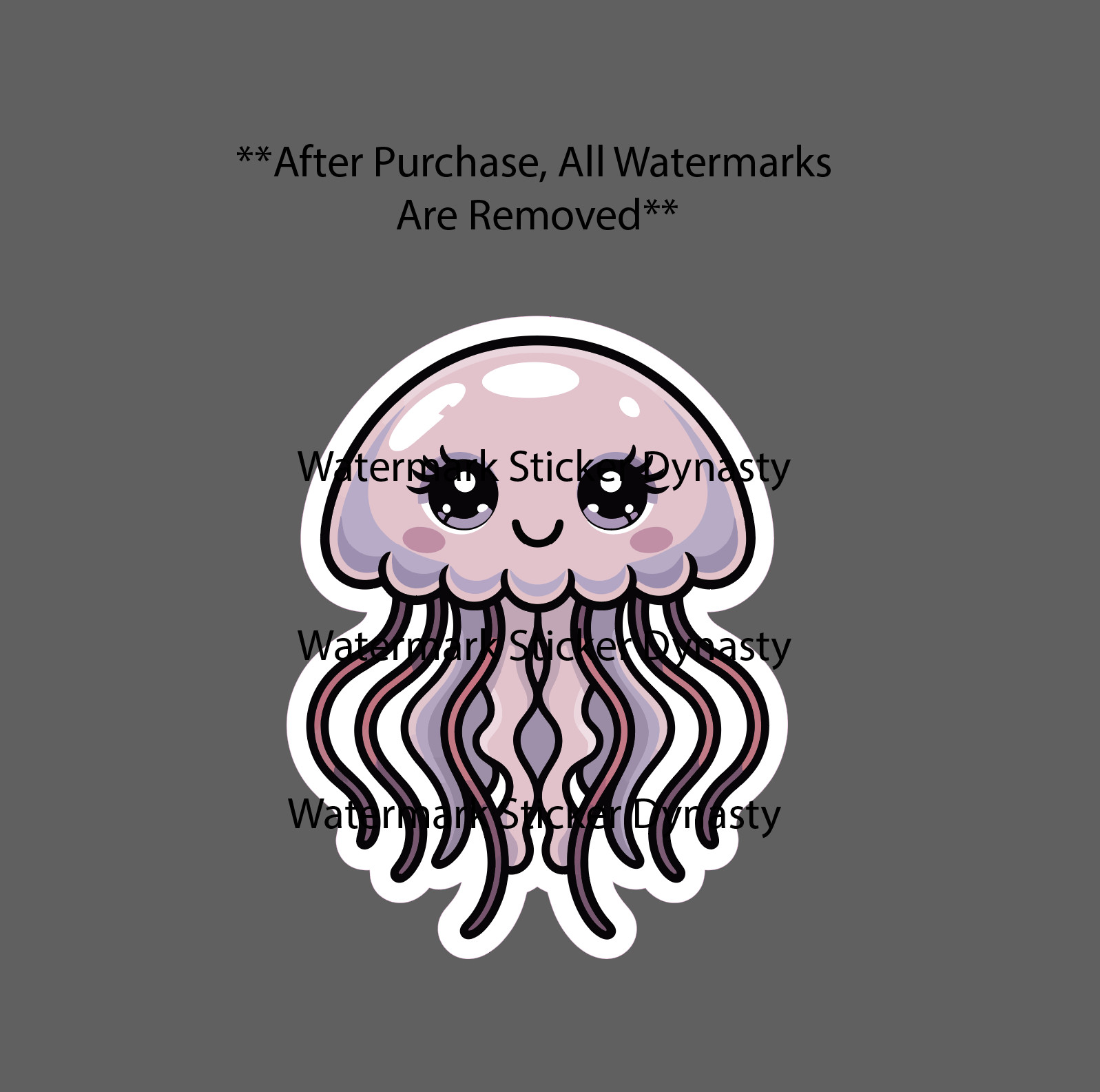 Jellyfish Sticker Waterproof Decal Cute Kawaii Animal Ocean Beach Gift NEW