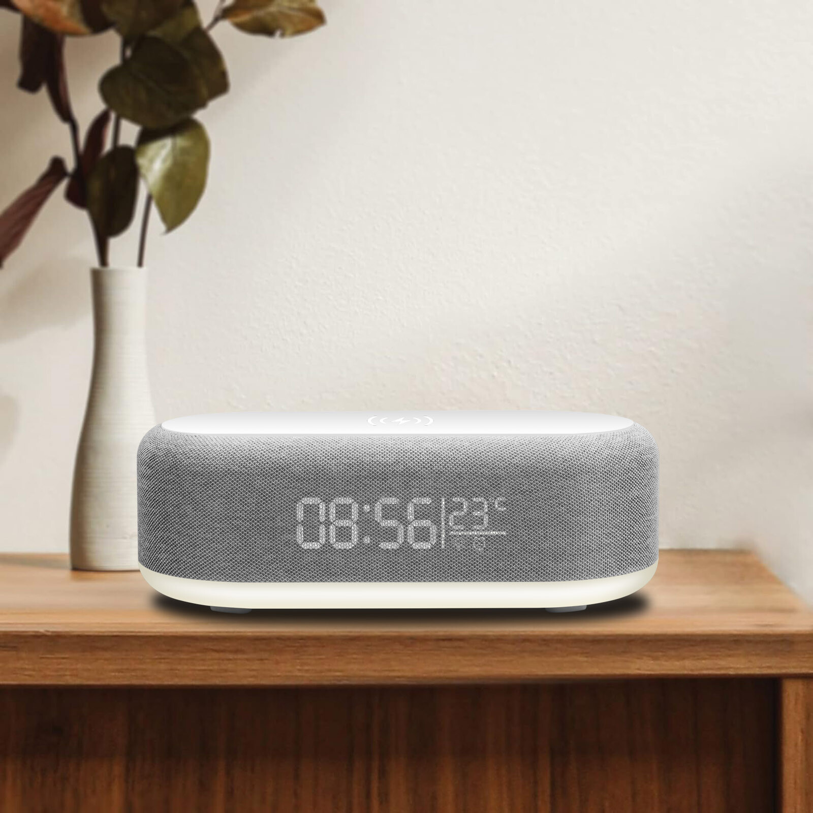 Wireless Charger With Alarm Clock Night Light For iPhone Air 17 16 Samsung S25+