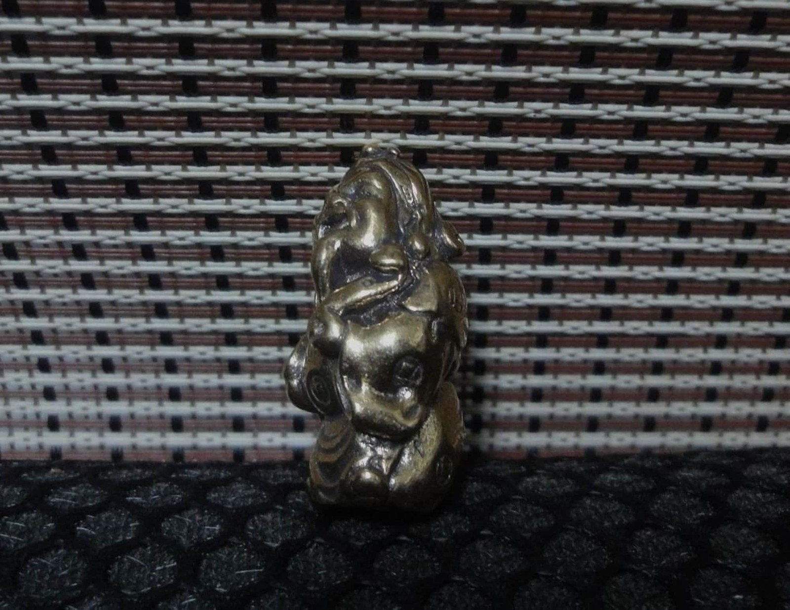 Vintage Solid Brass Chinese God of Wealth ”FengShui” Man Statue for Home Decor