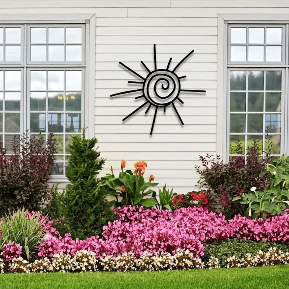 CIFbuy Large Metal Sun Wall Art-Transverse Orientation for Outdoor Beachy Decor