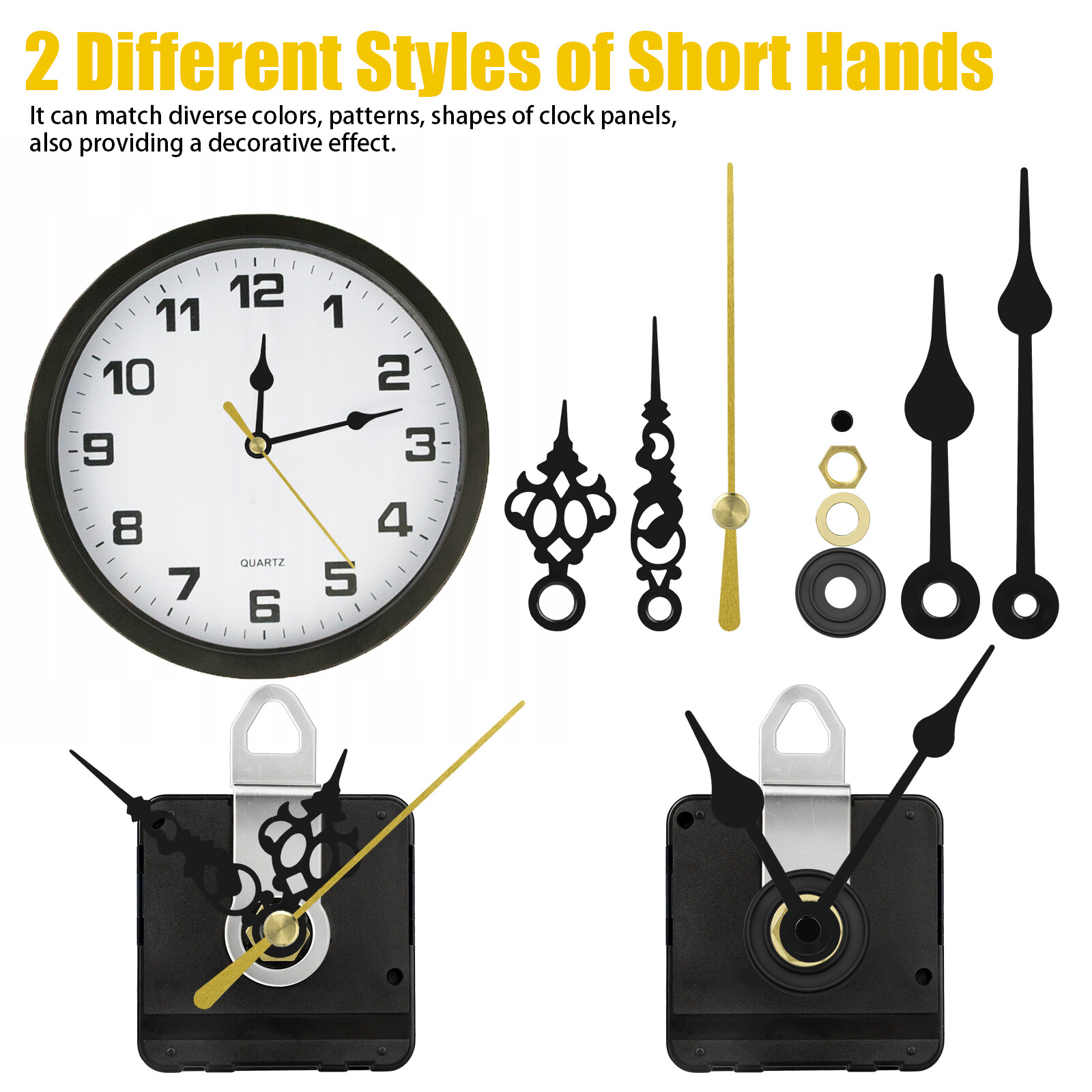 DIY Wall Quartz Clock Movement Mechanism Repair Replacement Hands Tool Parts Kit